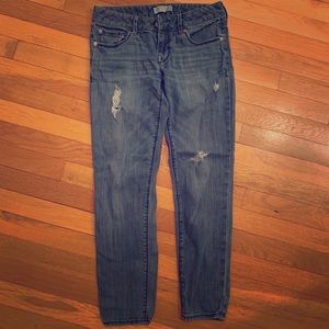 Express jeans ankle cut low rise